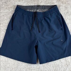 Mack Weldon Men's Navy Blue Athletic Shorts With Liner, Size Medium